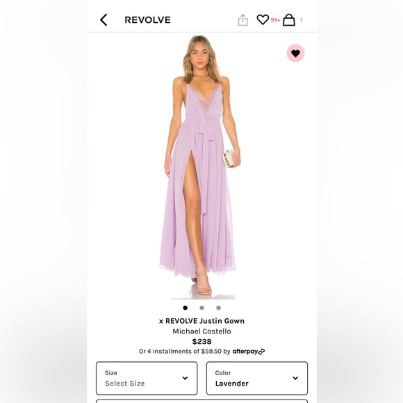 Revolve Justin Gown Lavender Dress Revolve REVOLVE Dresses Revolve Justin  Gown Poshmark